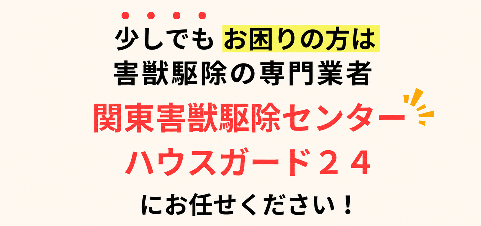 少しでもお困りの方はコウモリ・ネズミ駆除のプロ業者関東害獣駆除センターハウスガード24にお任せください！